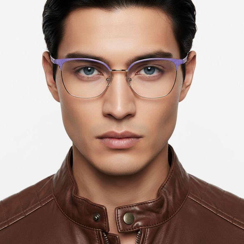 bs2425-1103_purple_rectangular_metal_glasses_model