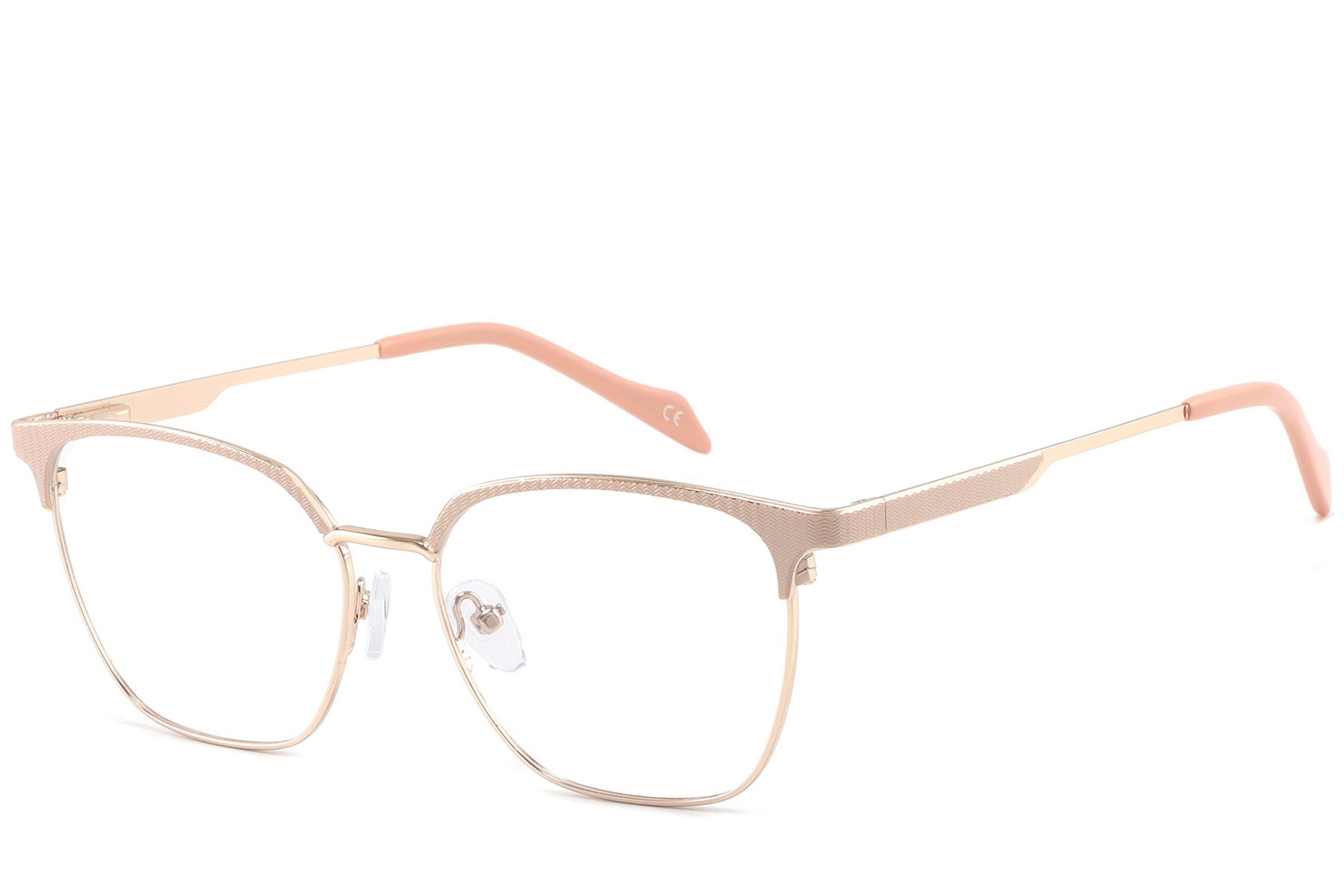 BS2425-1105_Brown_Rectangular_Metal_Glasses_corner