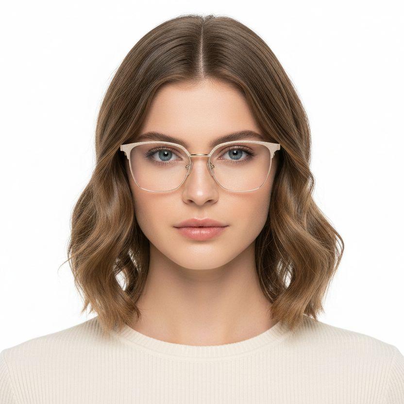 bs2425-1105_brown_rectangular_metal_glasses_model
