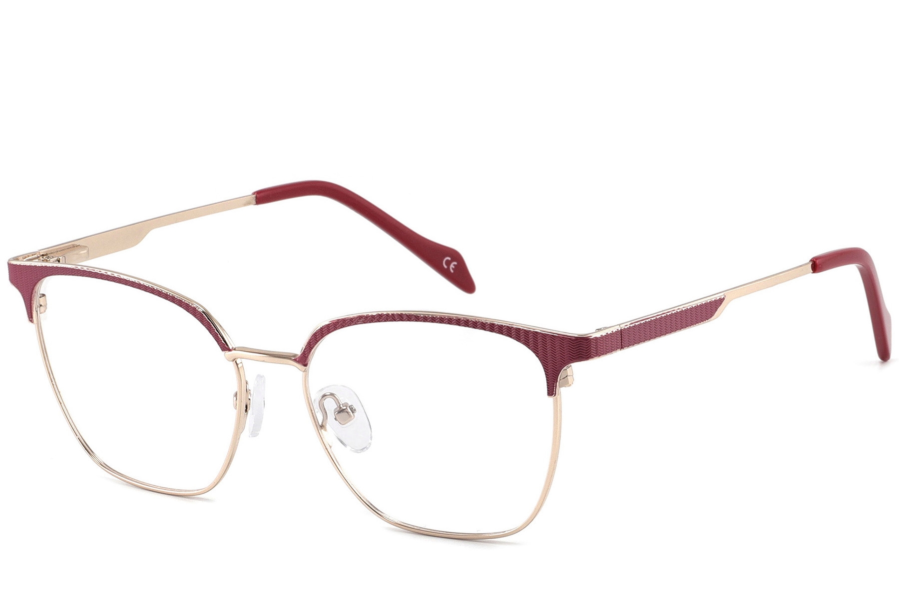 BS2425-1107_Red_Rectangular_Metal_Glasses_corner