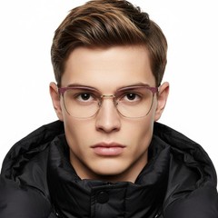 bs2425-1107_red_rectangular_metal_glasses_model