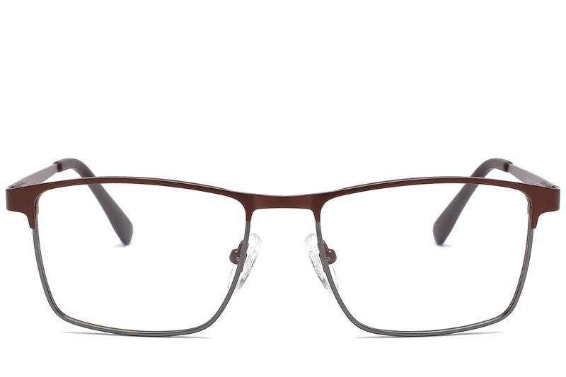 BS2425-1135_Brown_Rectangular_Metal_Glasses_corner-front