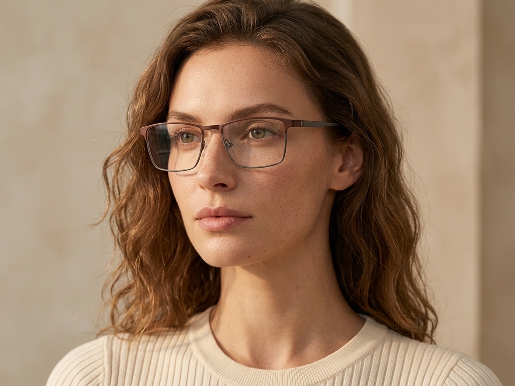 BS2425-1135_Brown_Rectangular_Metal_Glasses_corner-tryon_female