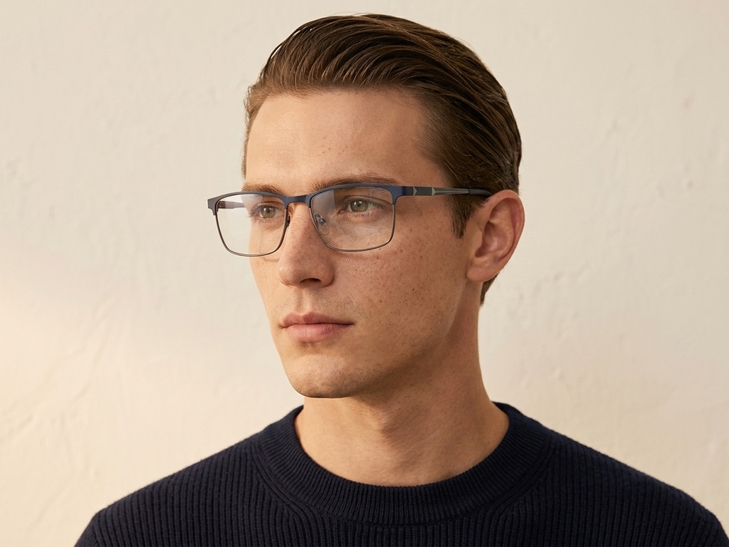 BS2425-1137_Blue_Rectangular_Metal_Glasses_corner-tryon_male