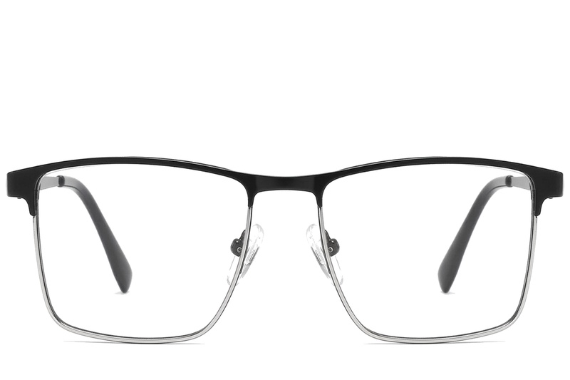 BS2425-1138_Black_Rectangular_Metal_Glasses_corner-front