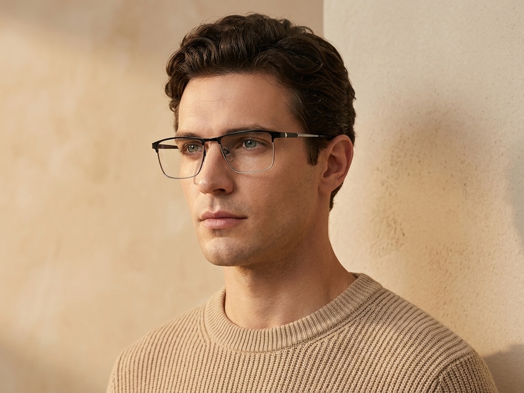 BS2425-1138_Black_Rectangular_Metal_Glasses_corner-tryon_male