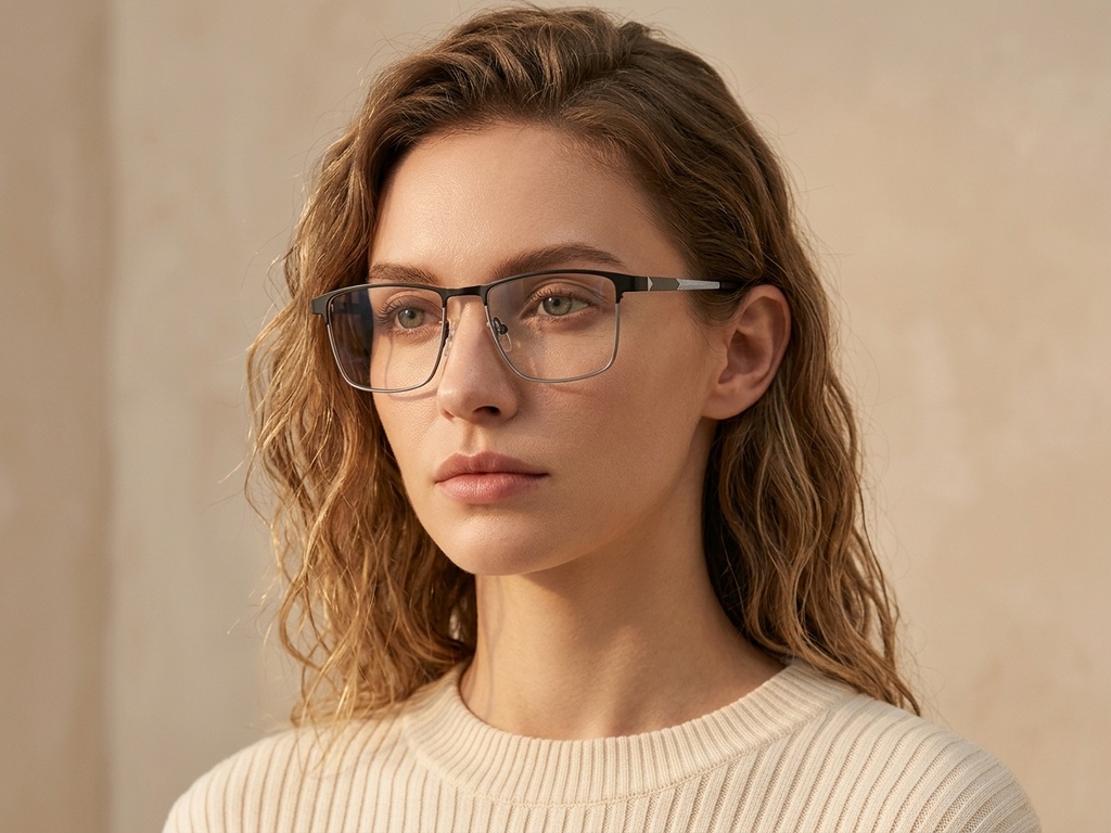 BS2425-1139_Black_Rectangular_Metal_Glasses_corner-tryon_female