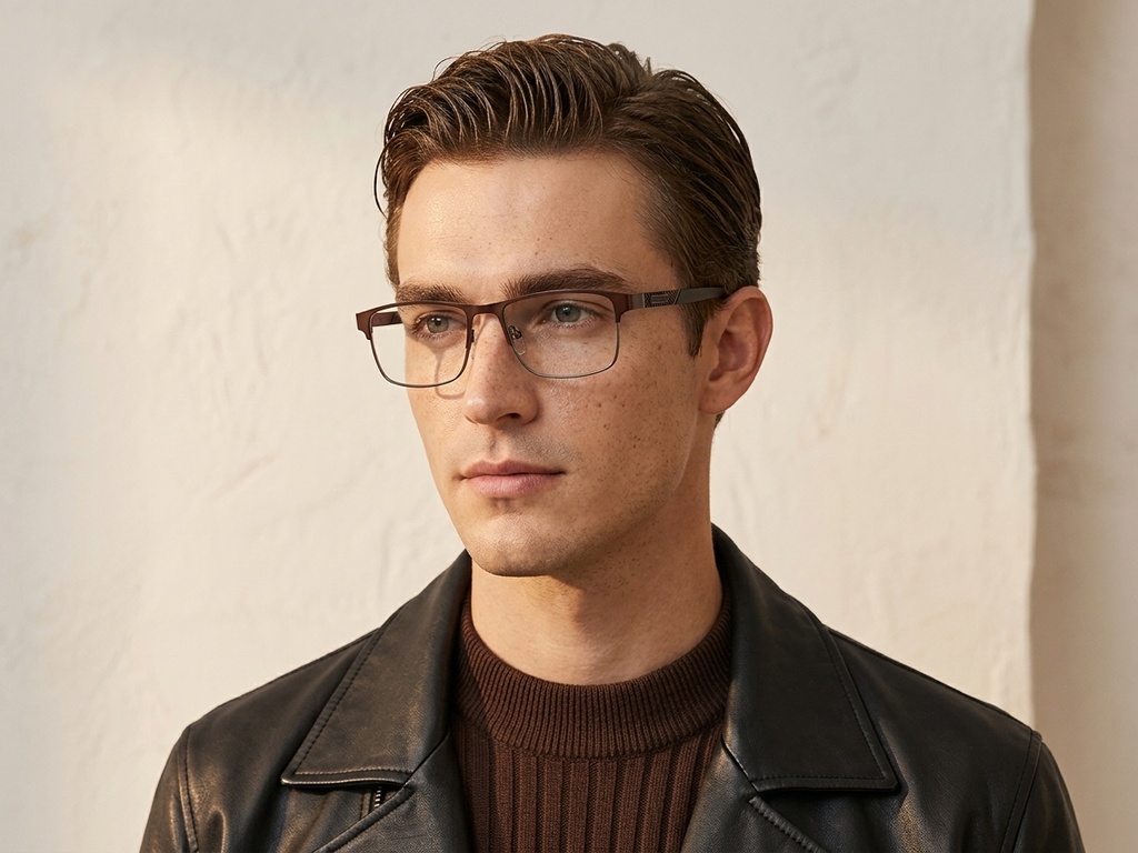 BS2425-1140_Brown_Rectangular_Metal_Glasses_corner-tryon_male