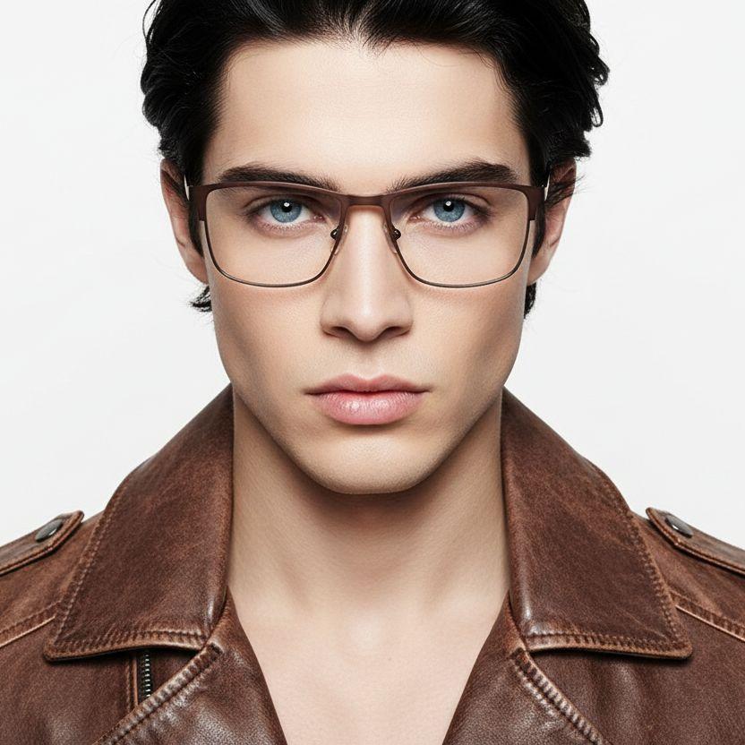 bs2425-1144_brown_rectangular_metal_glasses_model