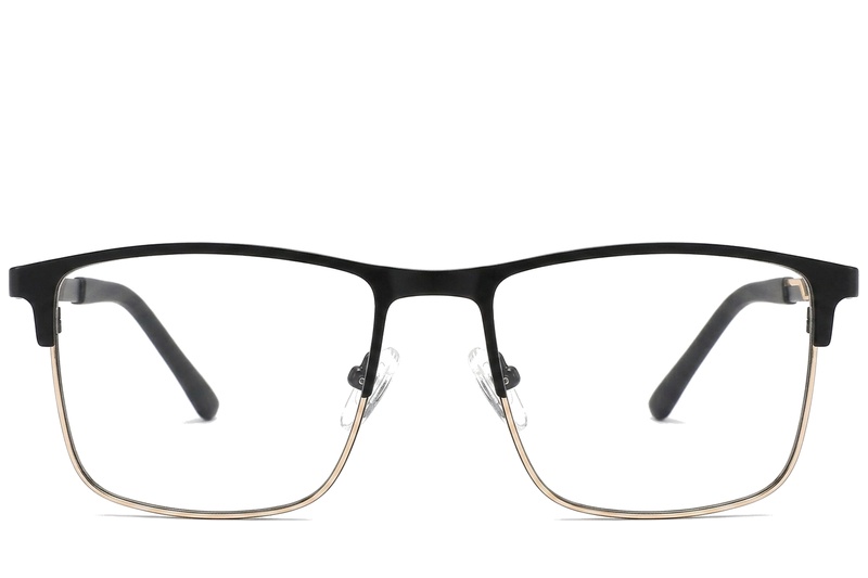 BS2425-1145_Black_Rectangular_Metal_Glasses_corner-front