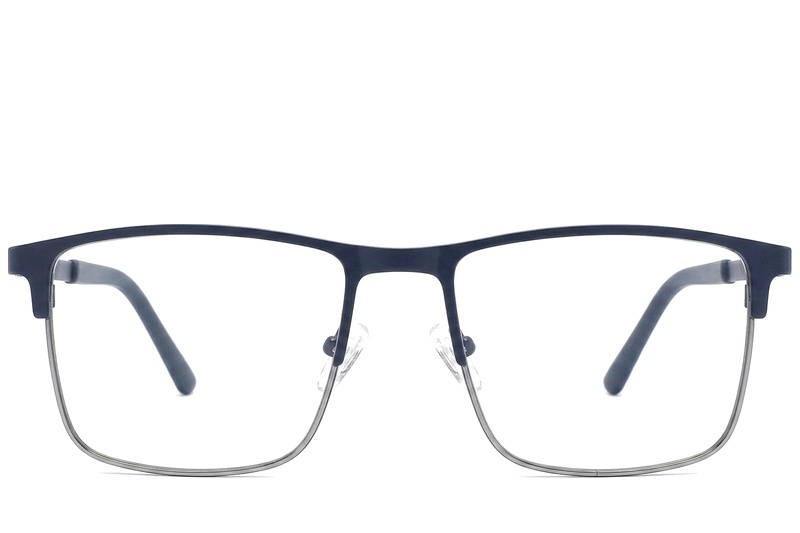BS2425-1146_Blue_Rectangular_Metal_Glasses_corner-front
