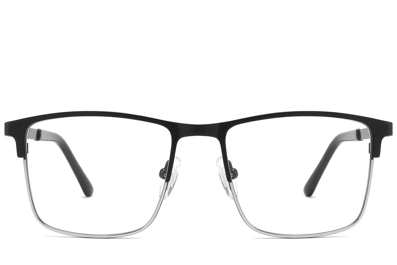 BS2425-1147_Black_Rectangular_Metal_Glasses_corner-front