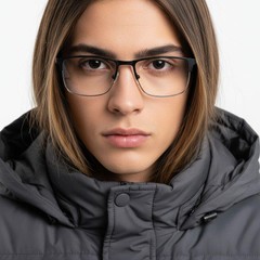 bs2425-1147_black_rectangular_metal_glasses_model