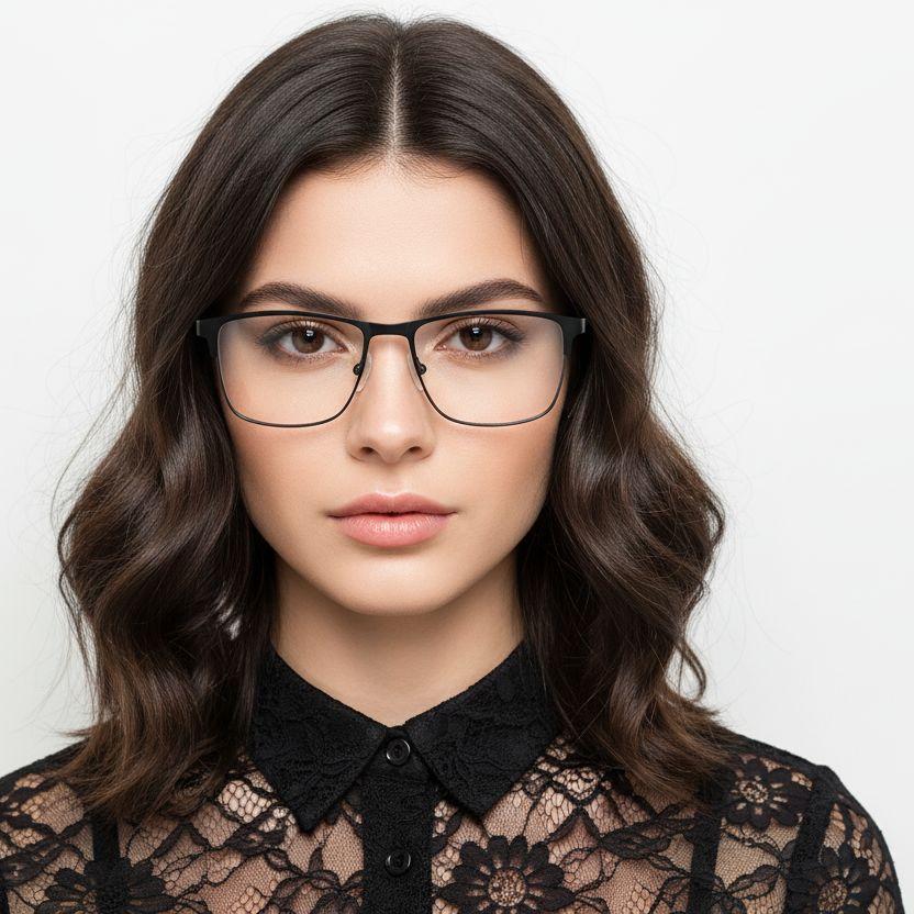 bs2425-1148_black_rectangular_metal_glasses_model