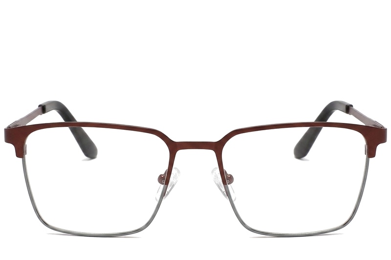 BS2425-1149_Brown_Rectangular_Metal_Glasses_corner-front