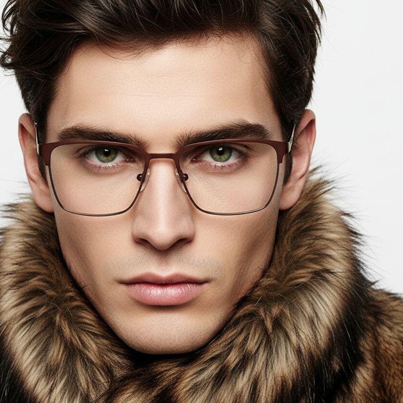 bs2425-1149_brown_rectangular_metal_glasses_model