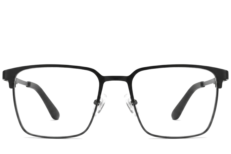 BS2425-1153_Black_Rectangular_Metal_Glasses_corner-front