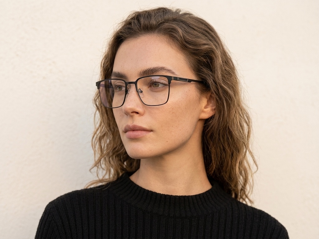 BS2425-1153_Black_Rectangular_Metal_Glasses_corner-tryon_female