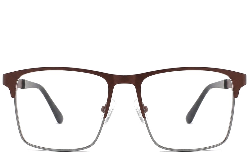 BS2425-1154_Brown_Rectangular_Metal_Glasses_corner-front