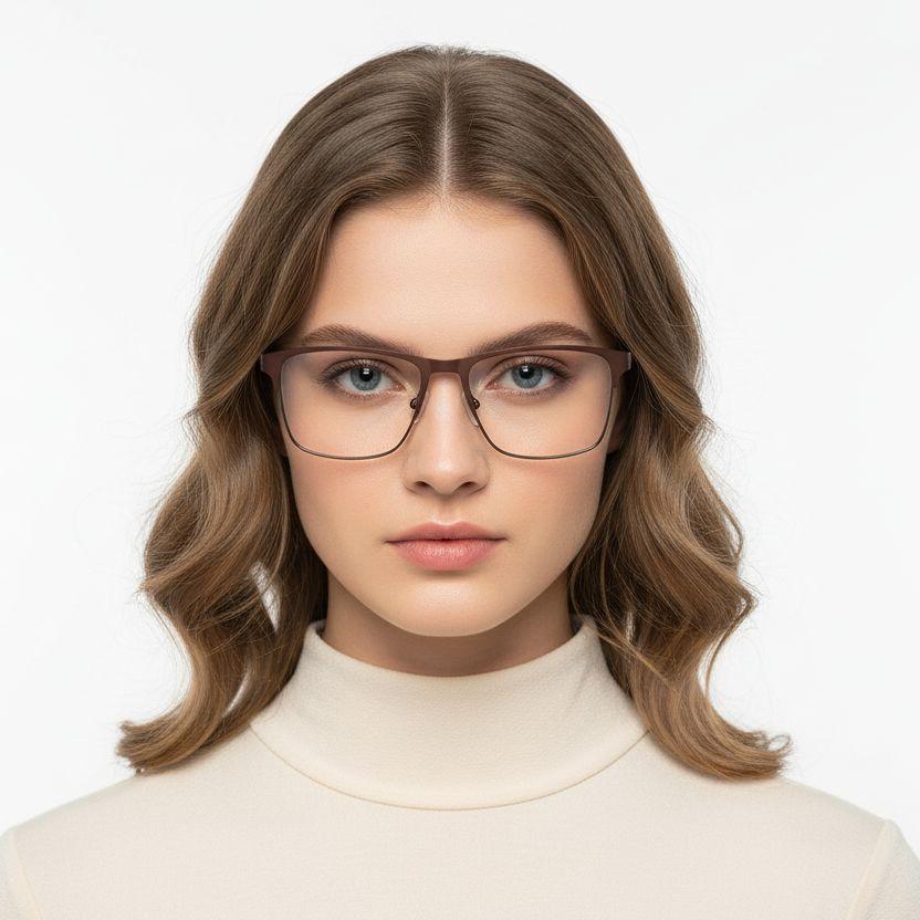 bs2425-1154_brown_rectangular_metal_glasses_model