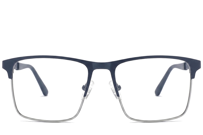 BS2425-1156_Blue_Rectangular_Metal_Glasses_corner-front