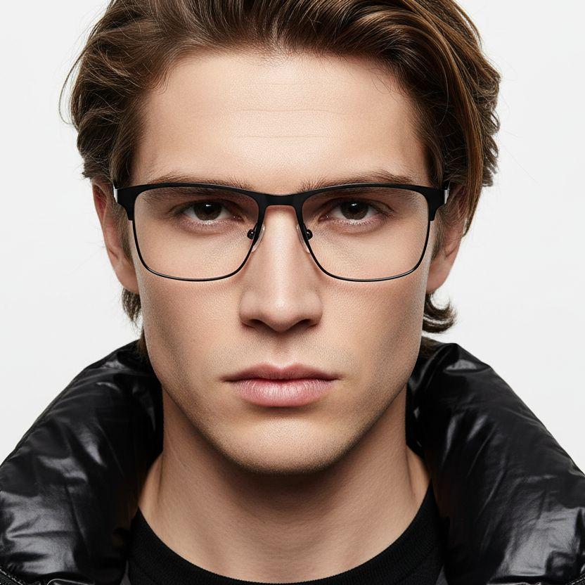 bs2425-1158_black_rectangular_metal_glasses_model