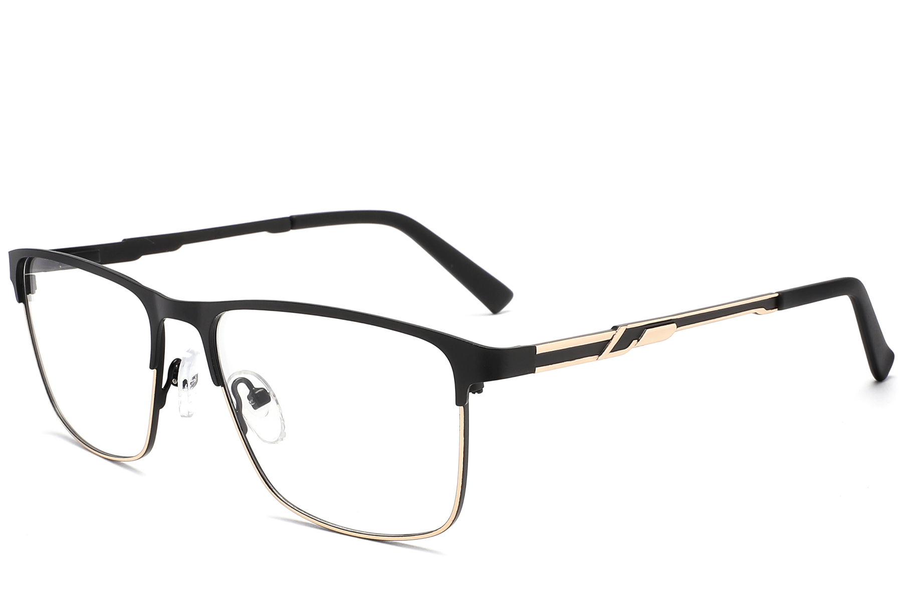 BS2425-1160_Black_Rectangular_Metal_Glasses_corner