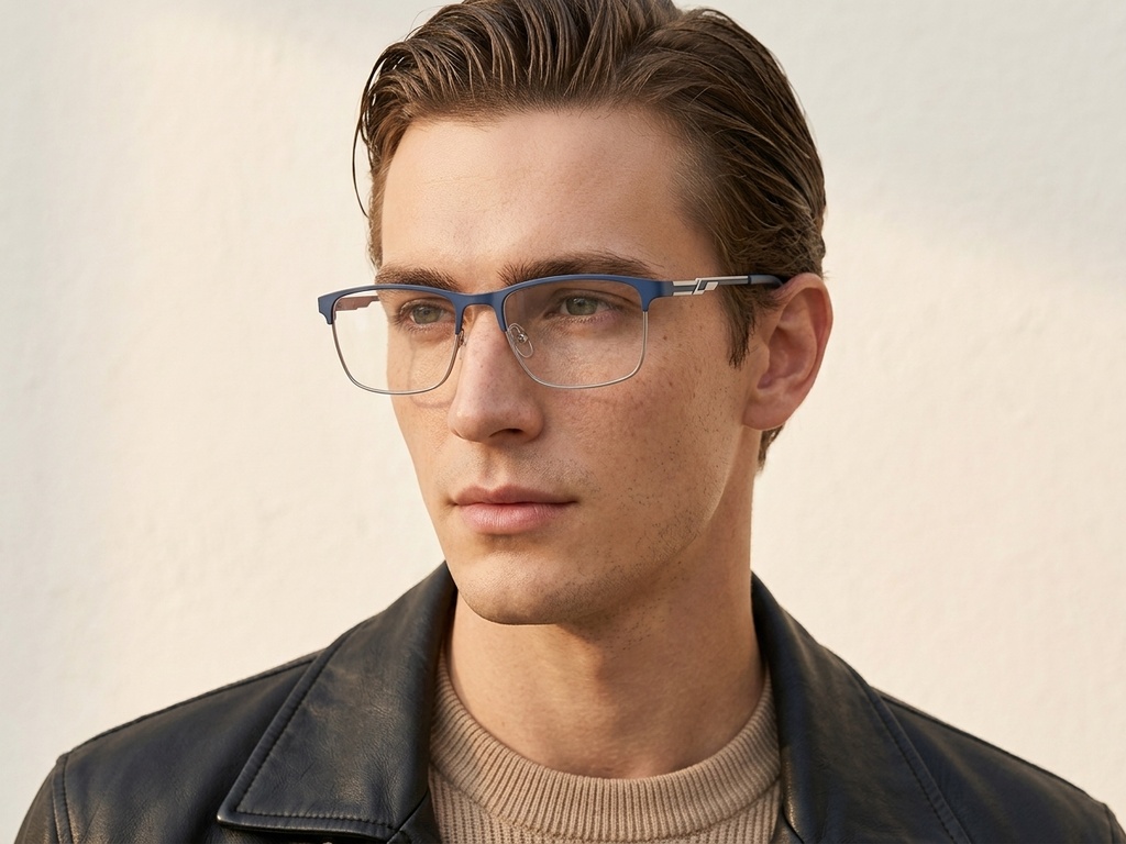 BS2425-1161_Blue_Rectangular_Metal_Glasses_corner-tryon_male