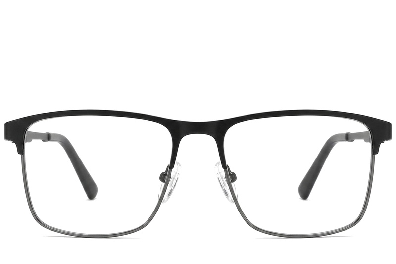 BS2425-1163_Black_Rectangular_Metal_Glasses_corner-front