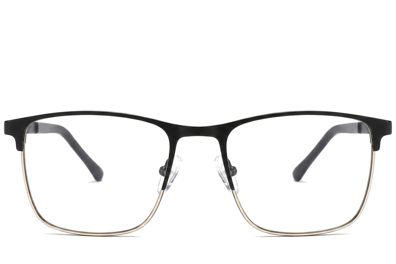 BS2425-1165_Black_Rectangular_Metal_Glasses_corner-front