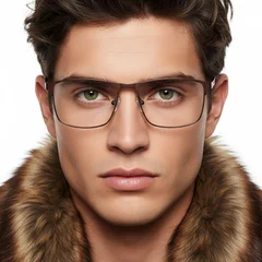 bs2425-1169_brown_rectangular_metal_glasses_model