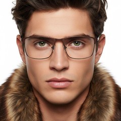 bs2425-1169_brown_rectangular_metal_glasses_model