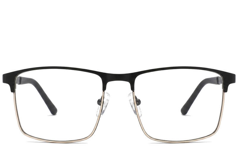 BS2425-1170_Black_Rectangular_Metal_Glasses_corner-front
