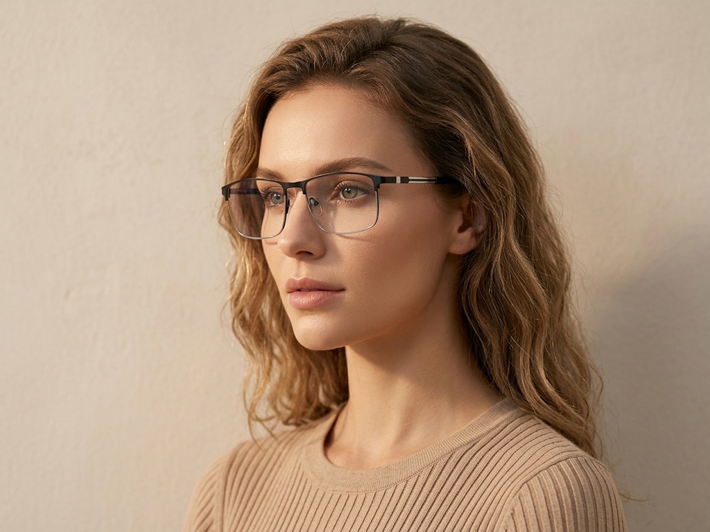 BS2425-1172_Black_Rectangular_Metal_Glasses_corner-tryon_female