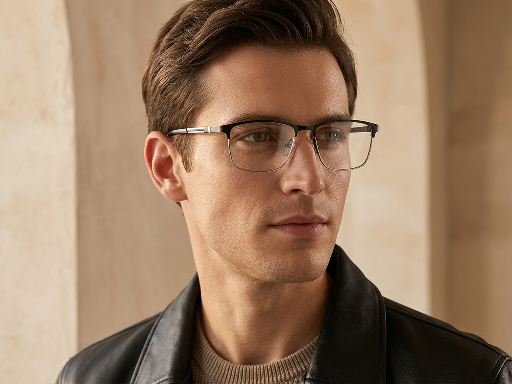 BS2425-1172_Black_Rectangular_Metal_Glasses_corner-tryon_male