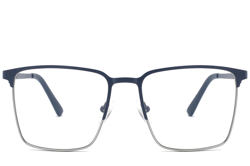 BS2425-1176_Blue_Rectangular_Metal_Glasses_corner-front