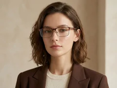BS2425-1179_Brown_Rectangular_Metal_Glasses_corner-tryon_female