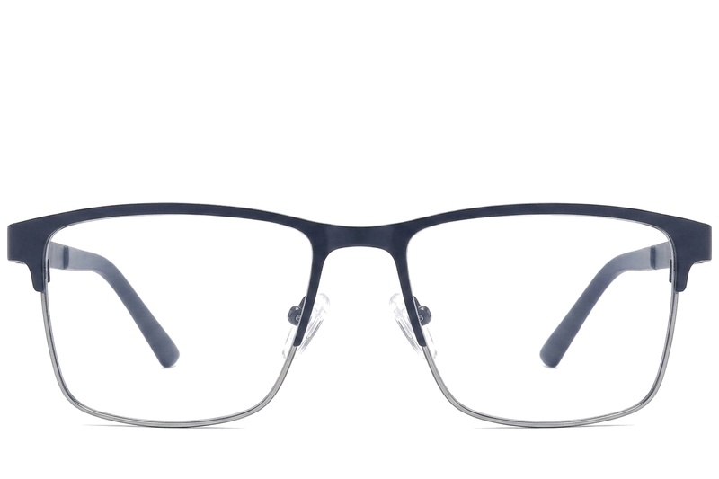 BS2425-1186_Blue_Rectangular_Metal_Glasses_corner-front