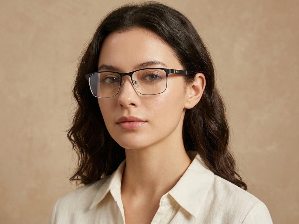 BS2425-1187_Black_Rectangular_Metal_Glasses_corner-tryon_female