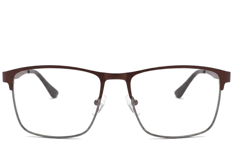 BS2425-1189_Brown_Rectangular_Metal_Glasses_corner-front