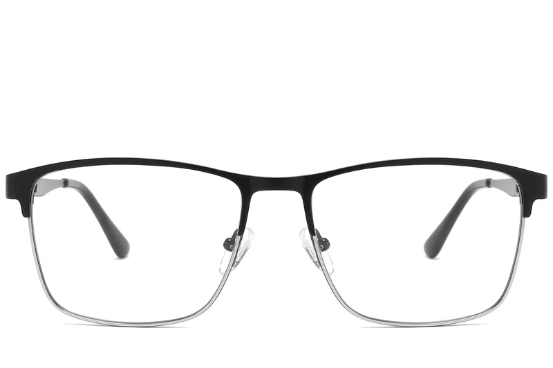 BS2425-1192_Black_Rectangular_Metal_Glasses_corner-front
