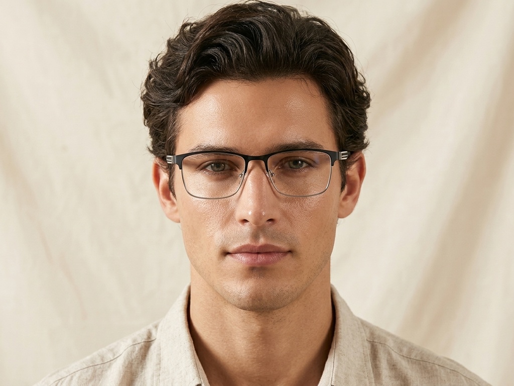 BS2425-1192_Black_Rectangular_Metal_Glasses_corner-tryon_male