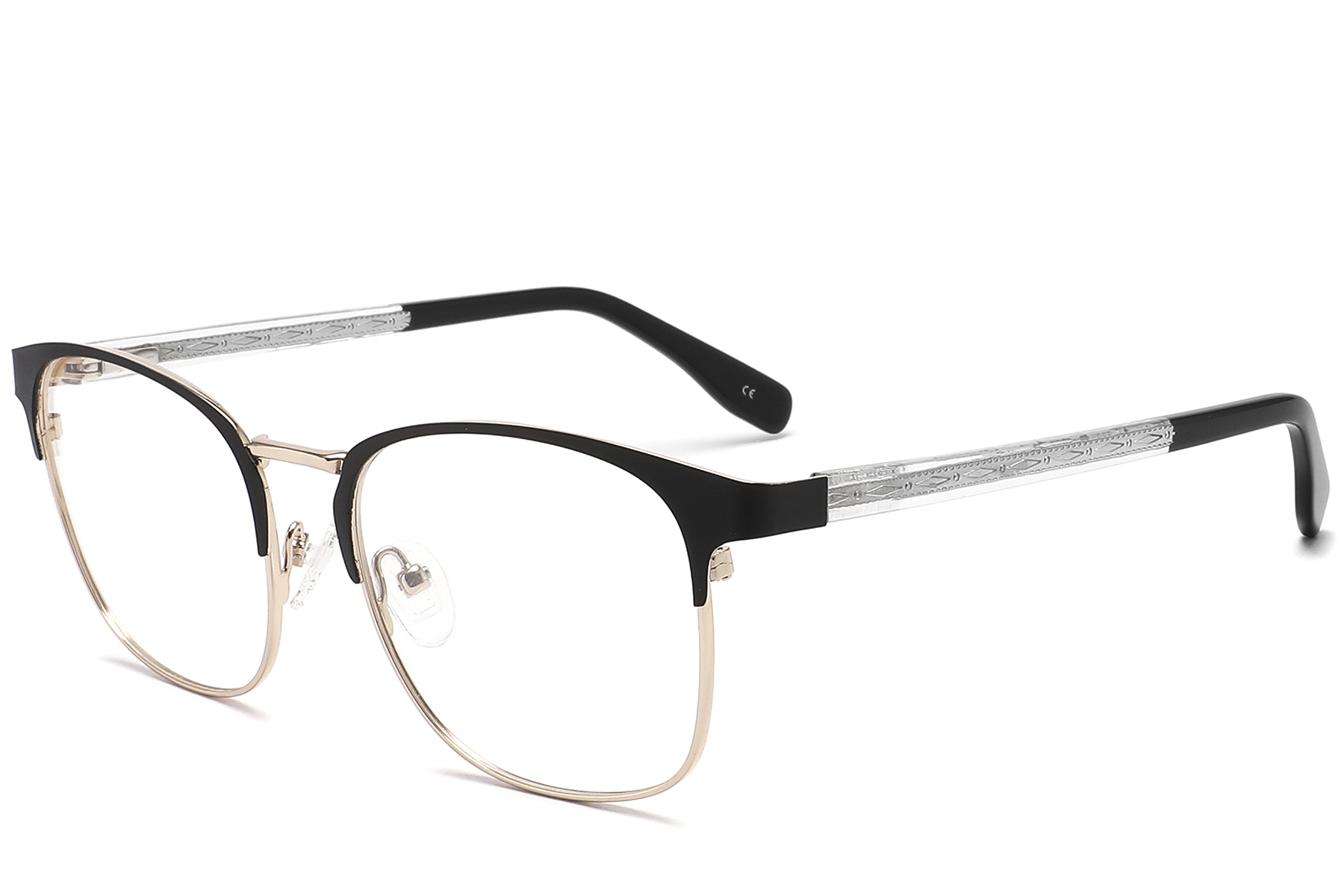 BS2425-1222_Black_Rectangular_Metal_Glasses_corner