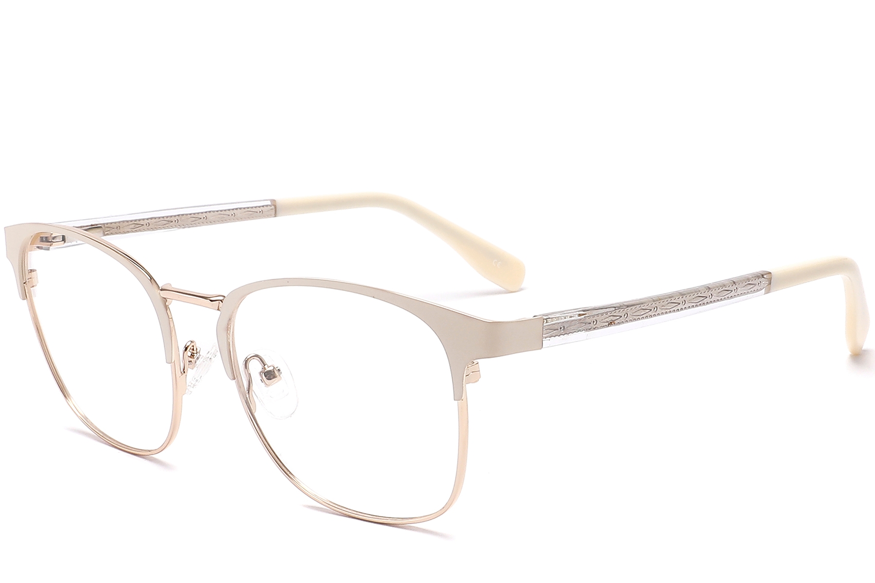 BS2425-1224_Cream_Rectangular_Metal_Glasses_corner