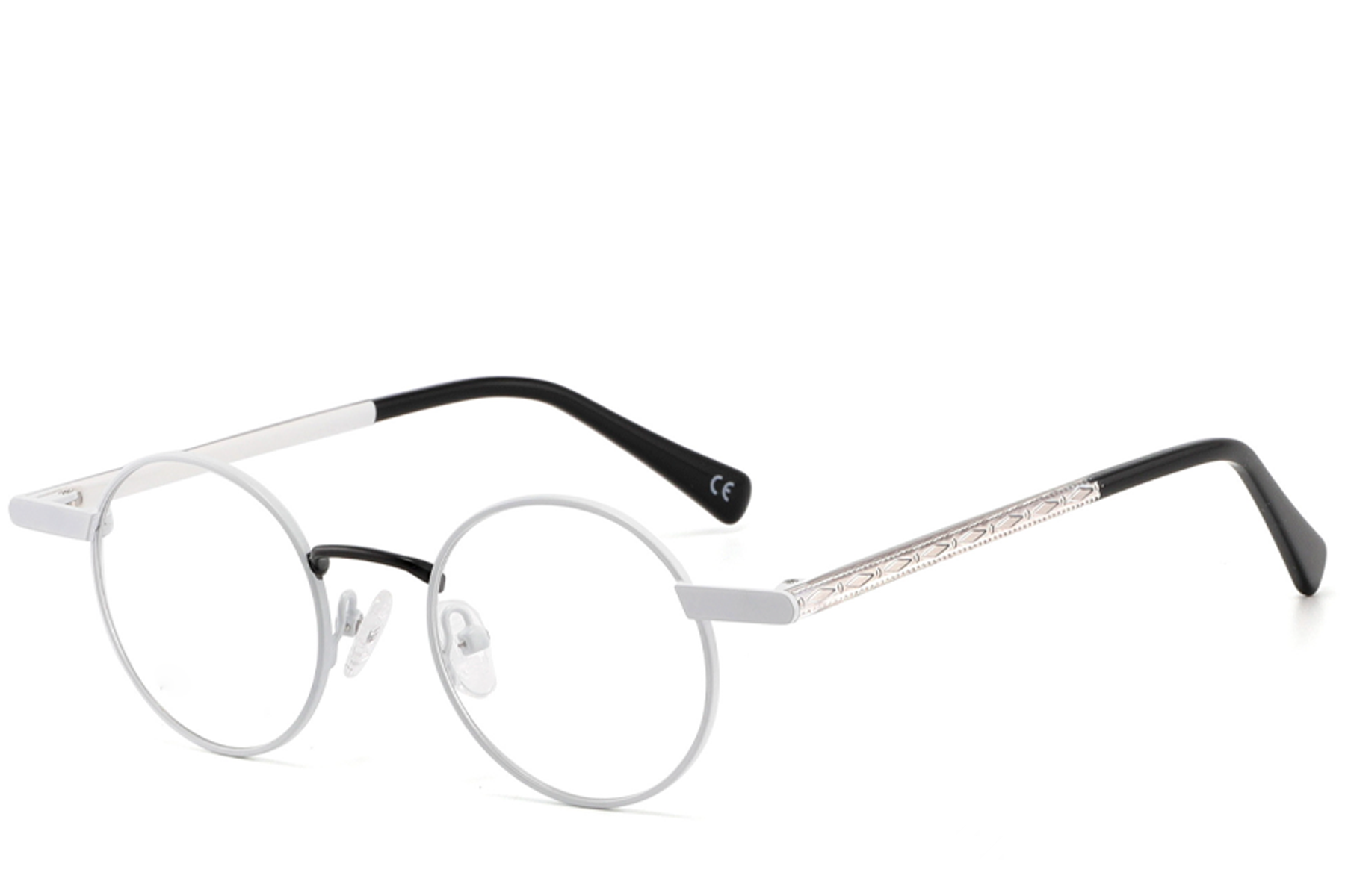 BS2425-1260_Silver_Round_Metal_Glasses_corner