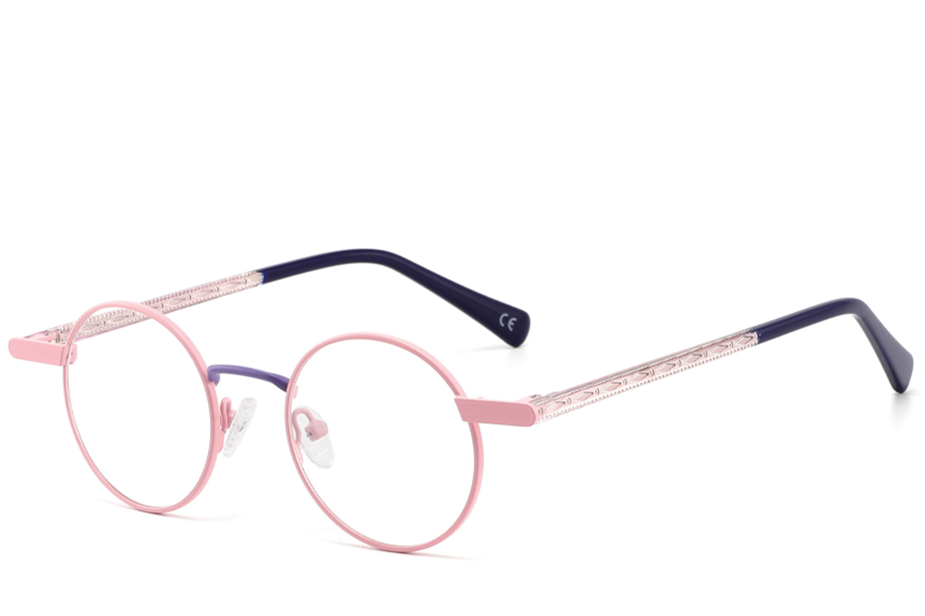 BS2425-1262_Pink_Round_Metal_Glasses_corner