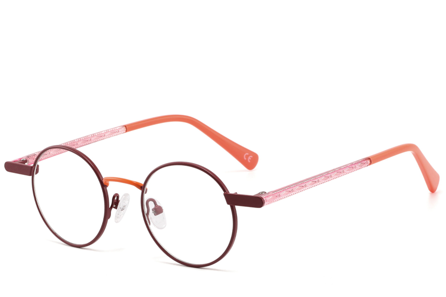 BS2425-1263_Red_Round_Metal_Glasses_corner