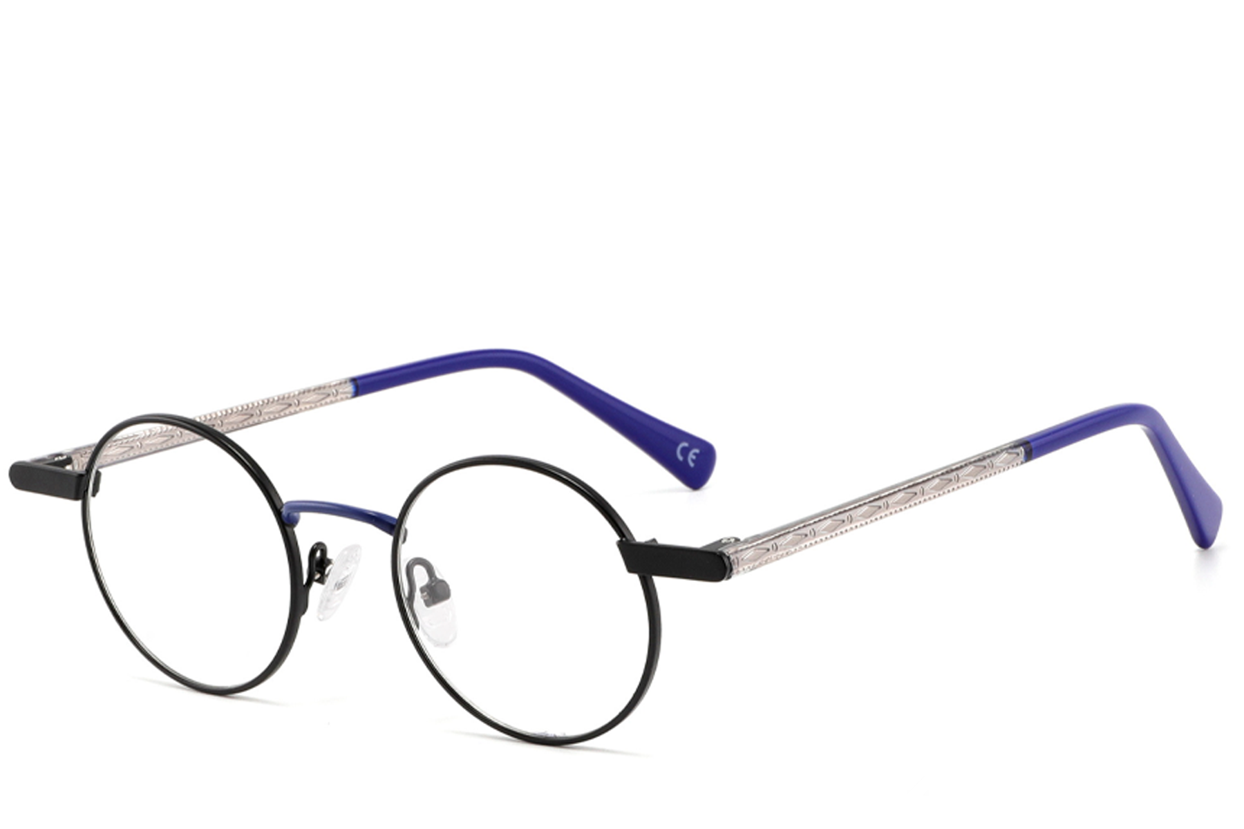 BS2425-1265_Black_Round_Metal_Glasses_corner