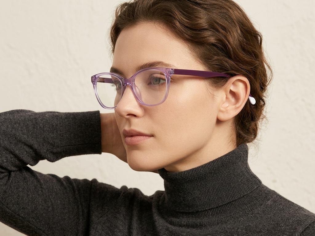 BS2425-1426_Purple_Butterfly_Acetate_Glasses_corner-tryon_female