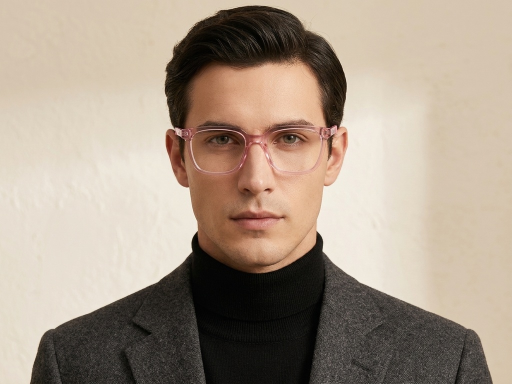 BS2425-1431_Red_Rectangular_Acetate_Glasses_corner-tryon_male